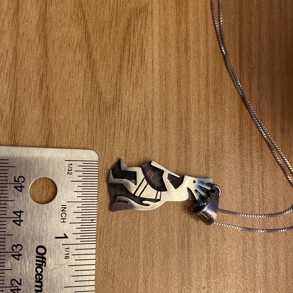 Hopi style Kokopelli signed RD sterling pendant - Picture 8 of 8